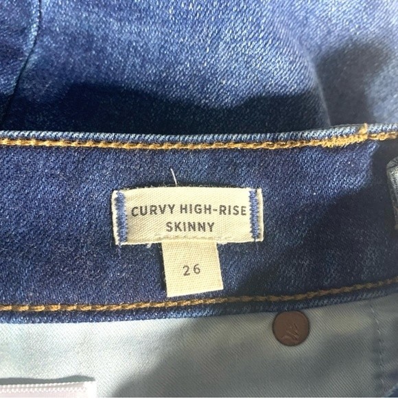 Madewell Curvy High Rise Skinny Jeans In Coronet Wash Size 26 - Picture 7 of 11